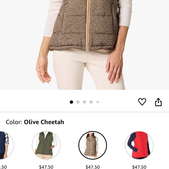 Brand new Amazon essentials cheetah puffer vest - Picture 5 of 5